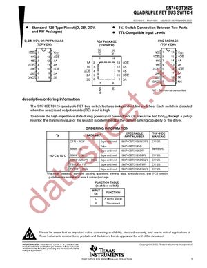 SN74CBT3125PW datasheet  